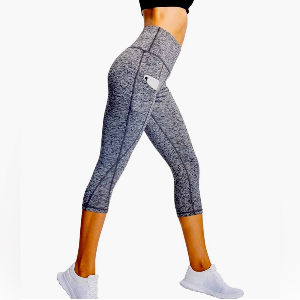 Women's Yoga Running Capris Tummy Control High Waist
Workout Pants